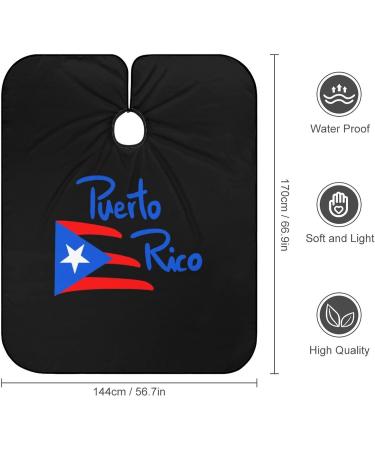 Puerto Rico Flag Hair Salon Cape | Hairdressing Gown & Barbers Apron for Stylish Haircuts - Buy Online on SooperMarket.com