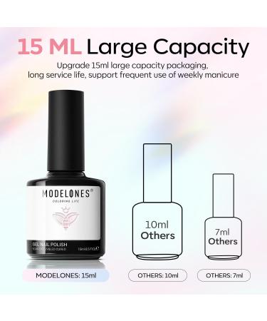 Modelones Pearl Gel Nail Polish 15ML Pearl White Gel Polish Shimmer Mermaid Iridescent Pearlescent Nail Polish Soak Off U V LED Spring Gel Polish Swirl Shell Thread Effect DIY Manicure Gifts - Buy Online on SooperMarket.com