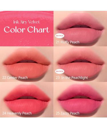 Peripera Ink Airy Velvet Lip Tint (0.14 fl oz) - High-Pigmentation, Lightweight & Moisturizing | Not Animal Tested - Center Peach (#022) - Buy Online on SooperMarket.com