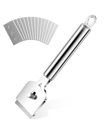Gvolatee Ceranutfeldschaber Metall Schaber Ceranfeld with 14PCs replacement blades Glasschaber Ceranfeld Hob field scraper Ceranium field remove scratches for cleaning oven induction hob stove