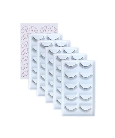 25 Pairs Practice Lashes for Lash Extensions Training Eyelash Extension Practice Lash Strips to Make Own Lashes Thin Band 8mm Mimic Natural Eyelash for Mannequin Head by EMEDA 25 Pair (Pack of 1)