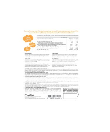 CleanFoods Raw Banana Pancakes 425g | Low-Calorie 45 Calories/100g | Quick 2-Minute Preparation | Konjac Glucomannan - Buy Online on SooperMarket.com