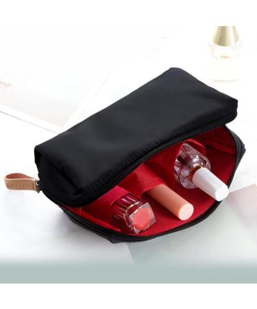 Buy Large Capacity Makeup Bag - Polyester Toiletry Bag with Smooth Zipper for Women & Girls - Travel & Home Storage in Black & Red - Buy Online on SooperMarket.com