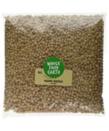 Wholefood Earth Organic Chickpeas 2kg GMO Free | Vegan | High Fibre | High Protein | Certified Organic