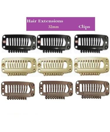 20pcs Weft Clips for Hair Extensions - Black Wig Clips | Durable & Secure Hair Accessories - Buy Online on SooperMarket.com