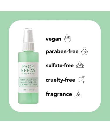 Facial Spray W/Aloe & Green Tea Hydrating Face Mist Moisturiser Aloe Vera Face Toner for Dry Skin Makeup Setting Spray for Face Soothing Face Spray Refresh & Repair 3.4 Fl Oz - Buy Online on SooperMarket.com