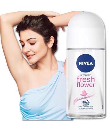 Nivea Fresh Flower Deodorant Roll-On 50ml - Aluminum Free - Buy Online on SooperMarket.com