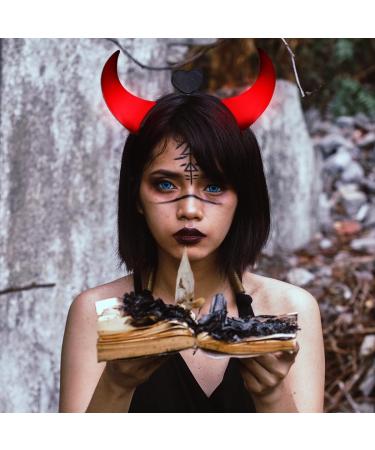 FOMIYES Halloween Headbands: Devil Horns Headband - Red Luminous Devil Horns Hairband LED Light Halloween Costume for Women Men Girls Halloween Party Cosplay Supplies - Buy Online on SooperMarket.com