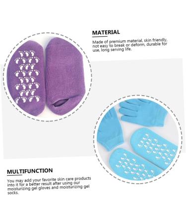Mikinona 2 Sets Hand and Foot Care Set Moisturizing Gloves Gel Socks Spa Socks Dry Hands Gloves Hydrating Socks Dry Cracked Hands Gloves Moisturizing Mitten Moisturizing Socks Vegetable Gel - Buy Online on SooperMarket.com