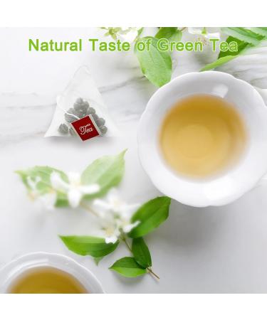 MQUPIN Jasmine Dragon Pearls Tea Bags - 150g/5.29oz (50 Bags, 3g Each) Pure Natural Jasmine Green Tea Balls - No Additives - Buy Online on SooperMarket.com