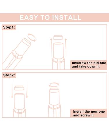 2Pcs Facial Hair Remover Replacement Heads | Generation 1 Single Halo Hair Removal Tools for Women | 18K Gold-Plated Rose Gold Epilators - Buy Online on SooperMarket.com