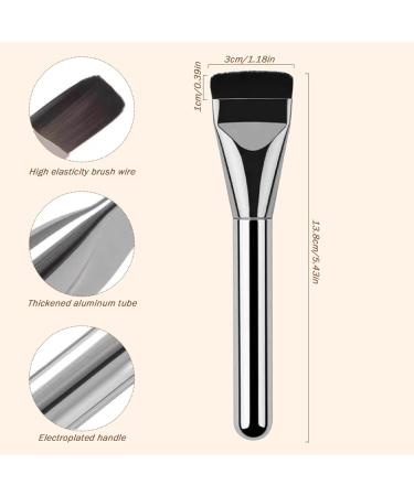 Flat Foundation Brush 5PCS Liquid Foundation Brush Streak-Free Flat Makeup Brush Ultra Thin Concealer Brush for Liquid Cream Foundation Powder Buffing - Buy Online on SooperMarket.com