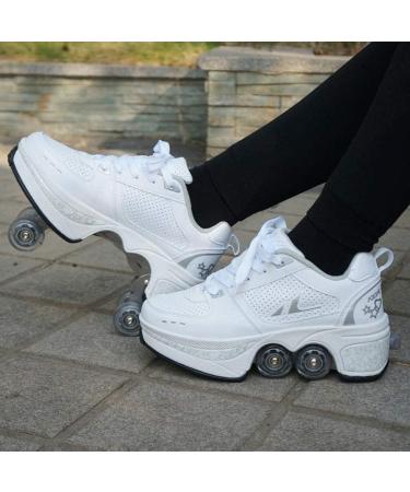 CHSSIH Roller Skates for Women Shoes with Wheels for Girls Kick Rollers Shoes Retractable for Boys  Adult Parkour Quad Roller Shoes Inline Skates Children'sOutdoor Skates A 4 - Buy Online on SooperMarket.com