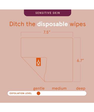 Cleanlogic Exfoliating Dual-Texture Face Cloths for Sensitive Skin - Vegan Assorted Colors Removes Makeup & Dirt - Pack of 3 - Buy Online on SooperMarket.com