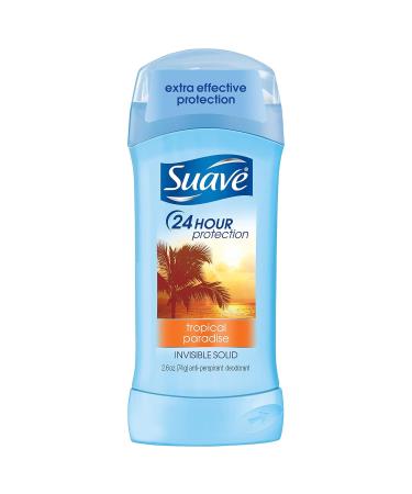 Suave Invis Sld Deod Trop Size 2.6z Suave Tropical Paradise Invisible Solid Antiperspirant Deodorant Tropical 1 Count (Pack of 1)