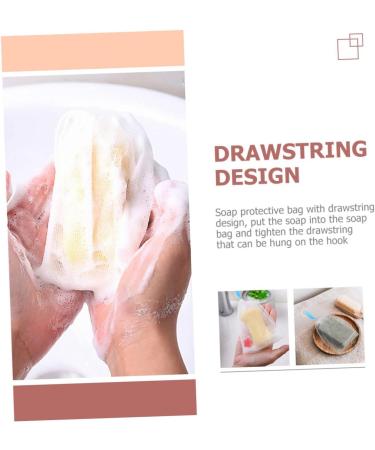 Healeved 4 Pcs Foaming Net Bubble Soap Cleaning Soap Face Cleansing Foam Maker Bar Soap Bag or White - Buy Online on SooperMarket.com