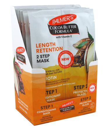 Palmers Cocoa Butter Length Retention 2-Step Mask 0.5 Ounce (12 Pieces) (15ml)