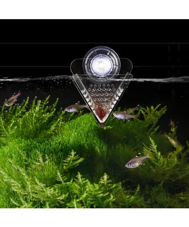 WEAVERBIRD Cone Red Worm Feeder | Acrylic V-Shape Shrimp Fish Tank Feeding Cup with Suction Cup - Buy Online on SooperMarket.com