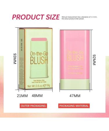 Lovelycat On-the-Go Makeup Blush Stick Tinted Moisture Stick Shadow Lips Cheek Blusher Creamy Makeup Long Lasting Natural Nude Makeup for All Skin (pink) - Buy Online on SooperMarket.com