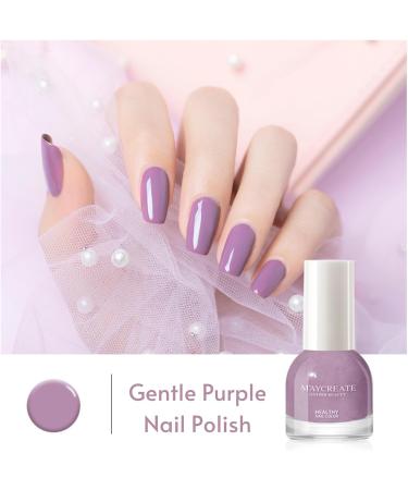 TBeautfave Purple Nail Polish Quick Dry Peel Off Nail Varnish Pastel Violet Long Lasting Nail Polish Water Based Natural Nail Polish for DIY Nail Art No Need Cure J49 - Buy Online on SooperMarket.com