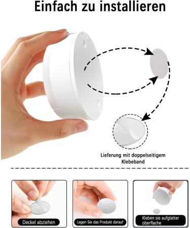 Flowood Night Light with Motion Detector - 4 LED Stair Lights for Kids' Rooms Hallways Bedrooms Kitchen & Cabinets - Battery Operated Warm White T031-W4 - Buy Online on SooperMarket.com
