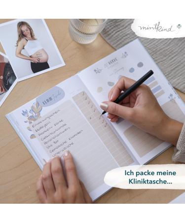 Buy Mintkind Pregnancy Diary My Pregnancy A5 - Floral Blue Hardcover | Perfect Gift for Expectant Mothers | Pregnancy Photo & Baby Album - Buy Online on SooperMarket.com