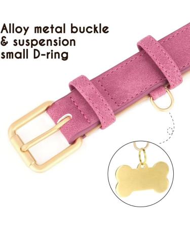 Beirui Soft Padded Leather Dog Collar - Comfortable & Durable for All Dog Sizes - Pink 28-38cm Quality Alloy Fittings - Buy Online on SooperMarket.com