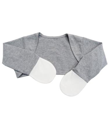Edenswear Zinc-Infused Mitten Sleeves for Kids with Eczema 1 Count (Pack of 1) Gray