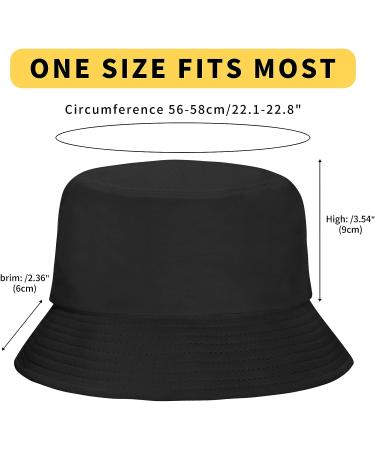 Rosoz Bucket Hat for Women Men - Summer Travel Beach Sun Hat - Unisex Black/White Outdoor Cap - Buy Online on SooperMarket.com