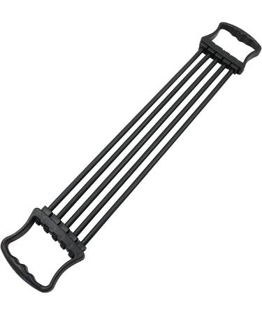 Adjustable chest expander 5 removable breast expander resistance band muscle pull exercise breast expander fitness used for family gym shoulder and arm training (black)