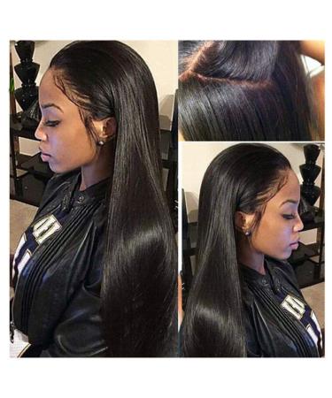 BGHJUE N Black Long Straight Synthetic Wig - Heat Resistant Glueless Full Wig for Women | Body Wave Style Average Cap Size - Buy Online on SooperMarket.com
