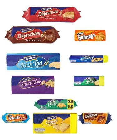 Mcvities Mixed Assortment of Biscuits Packs 250g (12 Packs)