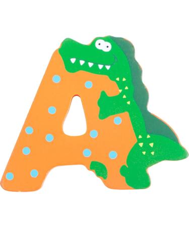 Indigos UG - Wooden Letter A - 27 Animal Motif Wooden Letters for Kids - Perfect for Children and Babies - International Shipping Available - Buy Online on SooperMarket.com