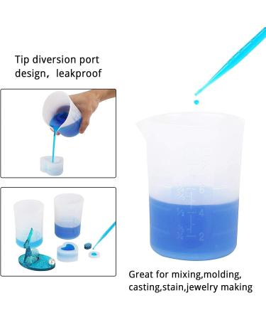 250ml Silicone Measuring Cups Set - Nonstick & Reusable for Epoxy Resin, Casting, Jewelry Making - Gartful 4 PCS - Buy Online on SooperMarket.com
