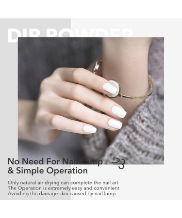 Aokitec Dip Powder Classic White - French Manicure Pro Collection, Odor-Free & Long-Lasting - 1 Oz - Buy Online on SooperMarket.com