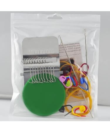 Speedweave Darning Loom - 10 Hook Mini Loom Machine for Quick Sock and Jean Repairs - Green - Buy Online on SooperMarket.com