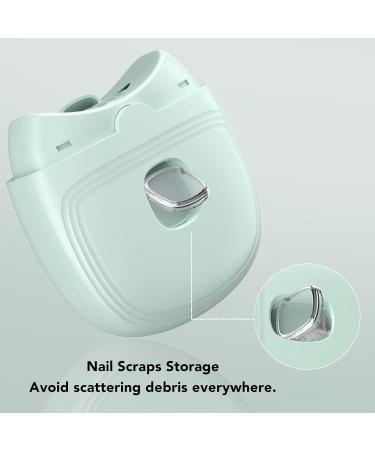 Rechargeable Nail Trimmer Compact Safe and Quiet Electric Nail Clipper for Home (Matcha) - Buy Online on SooperMarket.com