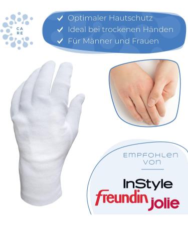 Shop 100% Cotton White Gloves - Soft Dermatologically Tested Certified Skin Tolerance - XL Size for Hand Masks - Buy Online on SooperMarket.com