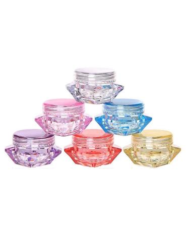 WOIWO 12 Pieces 5g g Diamond Face Cream Box Water Bottle Trial Sample Box Bottle Cosmetics Subpackage Box Bottle