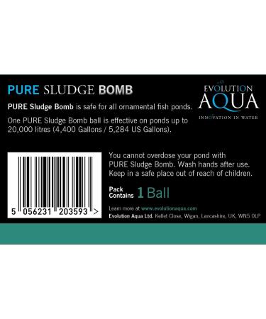 Evolution Aqua Pure Sludge Bomb Pond Sludge Remover Natural Sludge Buster for Pond Clear Water Treatment Bacteria Balls Cleaner Pond Bomb for Fish Ponds | 1 Gel Ball Treats 20 000 litres - Buy Online on SooperMarket.com