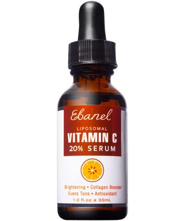 Ebanel 20% Liposomal Vitamin C Serum for Face with Hyaluronic Acid, Retinol, Vitamin E, B5, Ferulic Acid, Brightening Serum Anti Aging Serum Vitamin C Face Serum Dark Spot Corrector Remover Vitamin C 20% Serum