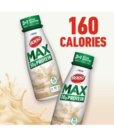 Boost Max Protein Drink Very Vanilla 11 fl oz Bottle 12 Pack - Men's Vanilla Supplement - Buy Online on SooperMarket.com