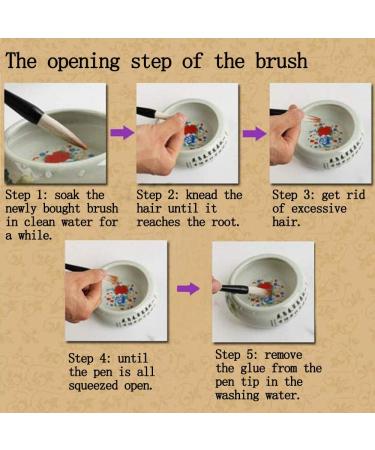 10pcs Large Chinese & Japanese Brush Calligraphy Set for Writing, Painting & Sumi Brushes - Buy Online on SooperMarket.com