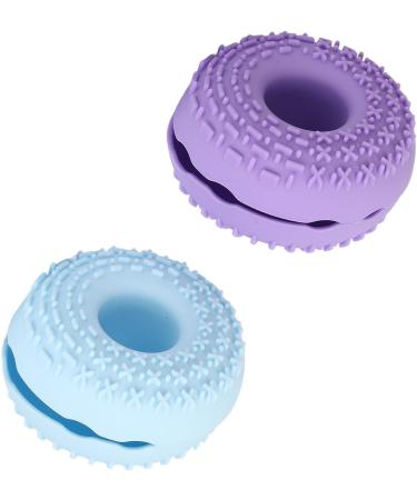 BORDSTRACT 2PCS Makeup Brush Cleaning Folding Bowl Beauty Tool Cleaning Washing Bowl Cute Shaped Soft Silicone Cosmetic Brushes Washing Tool Blue Purple - Buy Online on SooperMarket.com