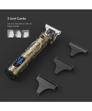 Bestauty Men's Zero Gapped Beard Trimmer - Cordless with LCD Display & Rechargeable - Includes Clipper Oil - Silver - Buy Online on SooperMarket.com