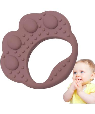 VESONE Dunkelpink Silicone Bite Rings for Babies & Toddlers - Food-Safe Sensory Toys Paw-Shaped Teething Tools - Buy Online on SooperMarket.com