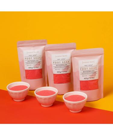 Sunday Rain Rest Easy Watermelon Foot Soak - 13.9 oz | Relax & Revitalize - Buy Online on SooperMarket.com