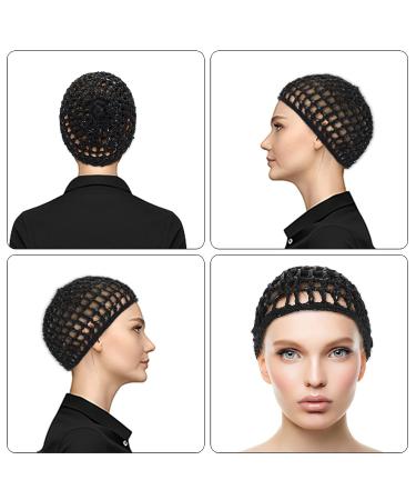 2 PCS Black Mesh Hair Net Caps for Women - Long Straight/Curl Wig Snood Wrap Bonnets with Bun Lift Strap - Ideal for Sleeping, Cooking, Ballet - Buy Online on SooperMarket.com
