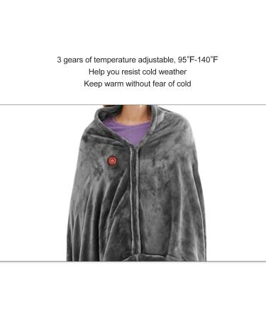 Buy GfRGFH Portable Heating Ceiling | Washable Coral Fleece Wrap | Safe Carbon Fiber | 3-Speed Temp | Soft & Warm Heating Scarf Blanket - Buy Online on SooperMarket.com