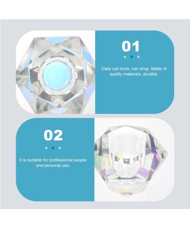 FRCOLOR 3 Pcs Nail Art Crystal Cup Glass Container with Lid Liquid Powder Dappen Dish Manicure Care Tools Nail Tech Clear Fingernail Polish Nail Art Dish Cup White With Cover Cup Bowl 5.5x5.5cmx3pcs Whitex3pcs - Buy Online on SooperMarket.com